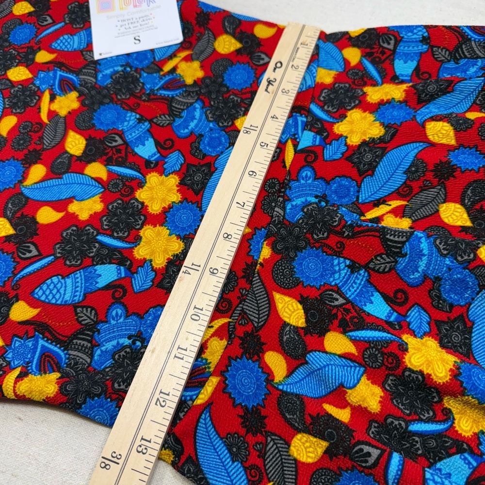 🌵 2/$20 LuLaRoe - Nicole - Blue & Red Patterned Dress - NWT - Size Small - Picture 9 of 12